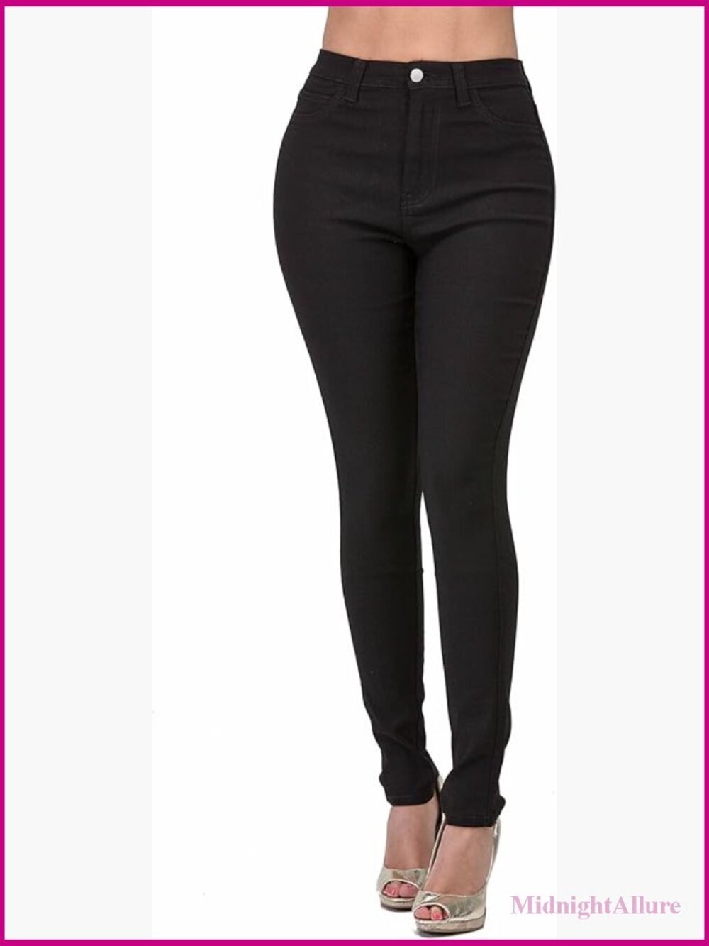 High Waist Skinny Ripped Distressed Jeans Stretchy Cotton